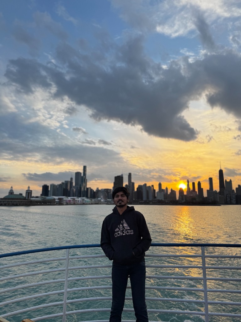 Sunset over the Chicago skyline